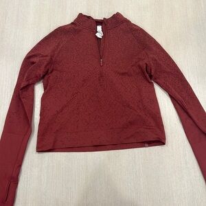 Lululemon 3/4 zip red jacket top